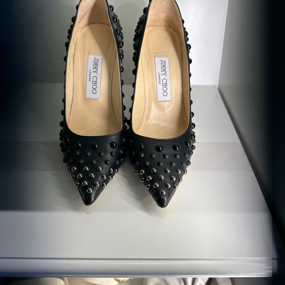 Jimmy Choo Black Studded Heel - Picture 2 of 5